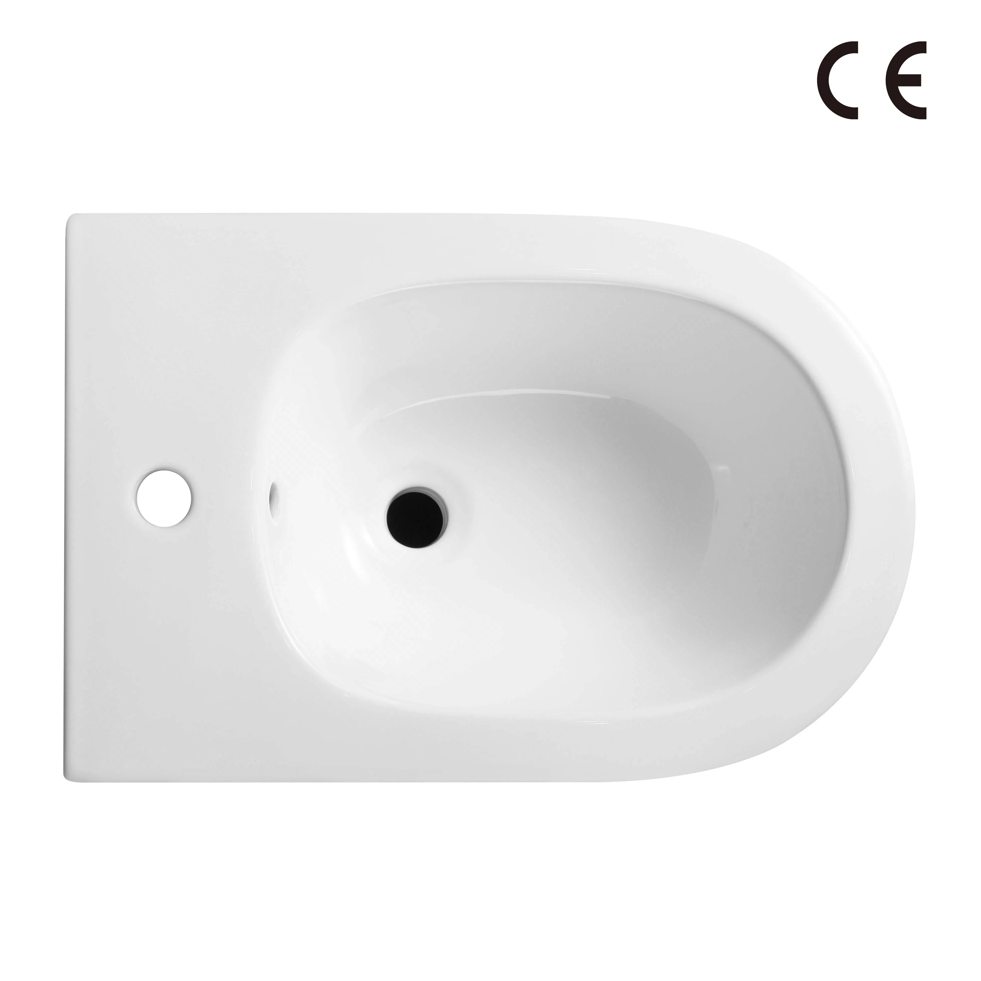 Elongated Style White Glazed Floor Mounted Floor Standing Bidet