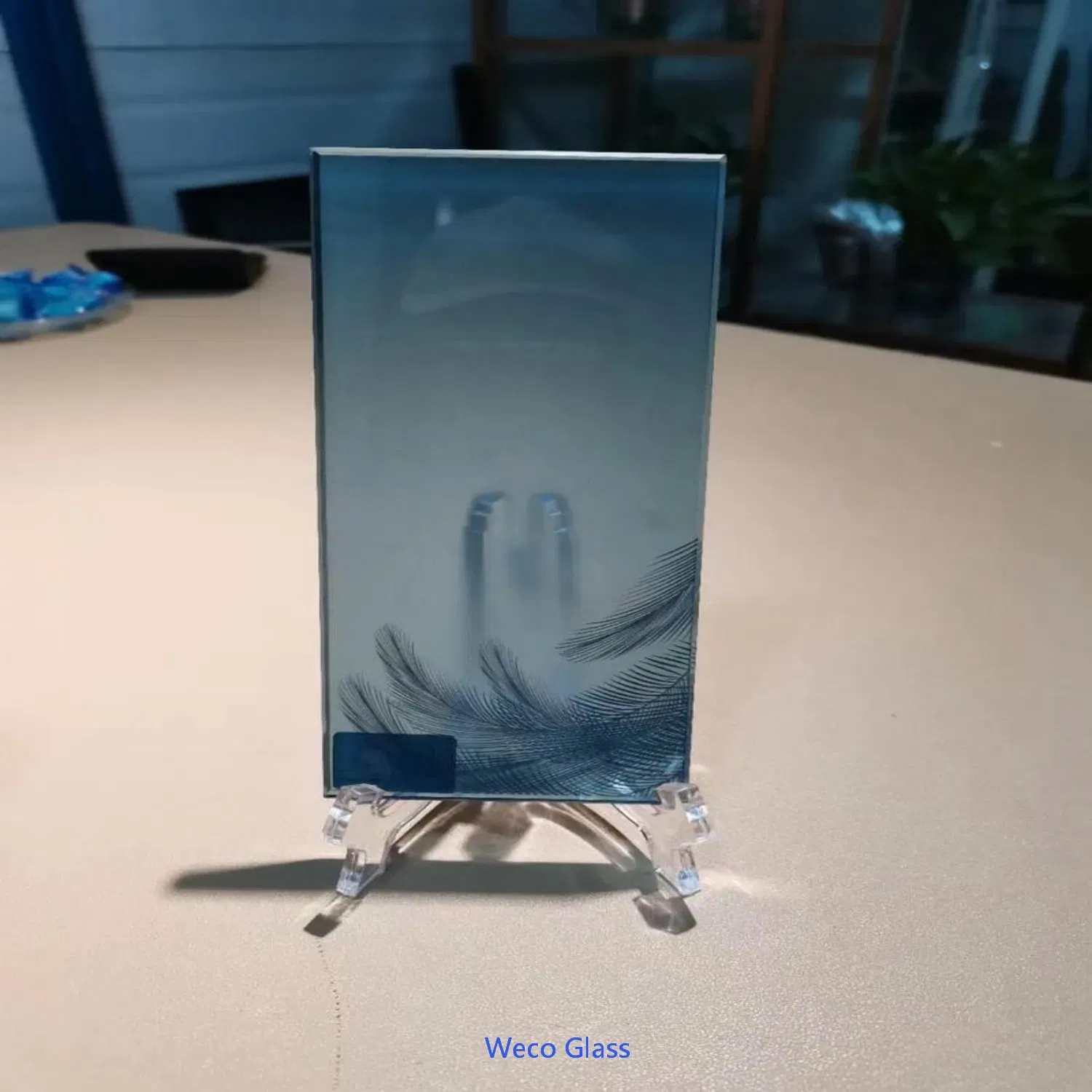 China Decorative Clear Tinted Patterned Building Frosted Glass Acid Etched Glass