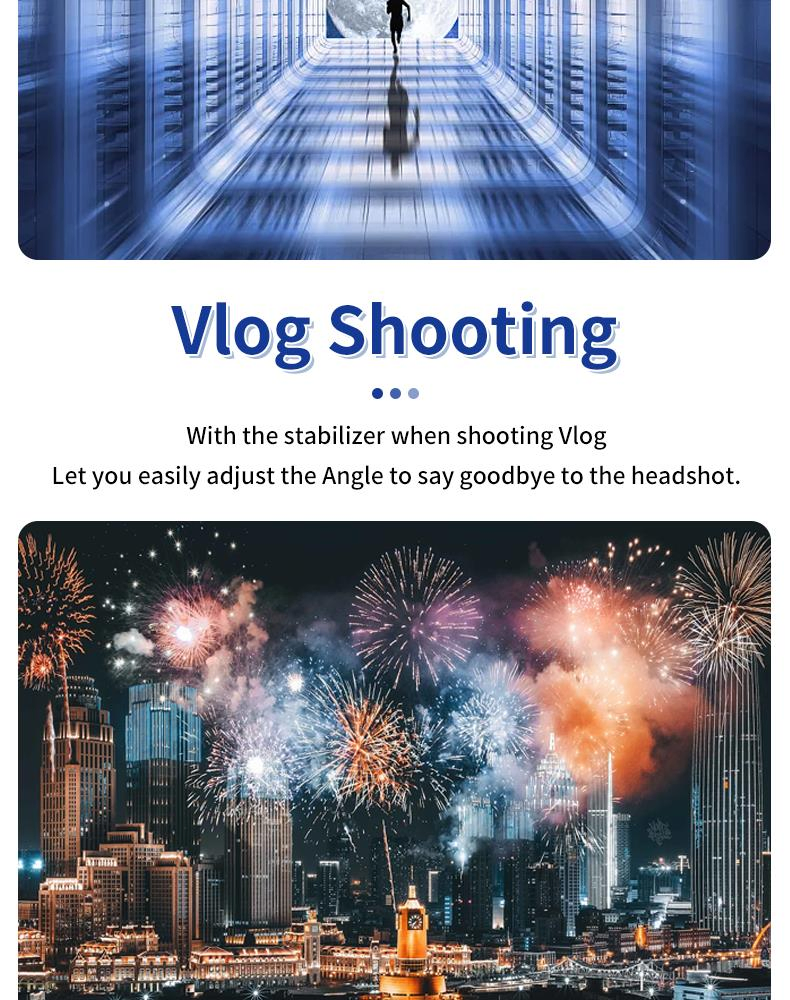 New Ai Face Tracking 3-Axis Handle Grip Gimbal Cell Phone Steadicam with Follow Focus for Camera Video Shooting