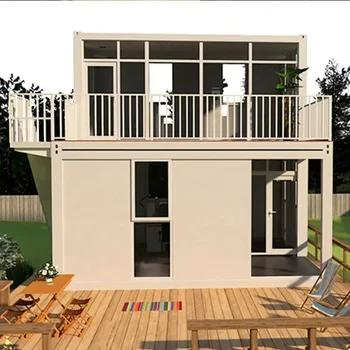 White Villa Apartment Fast Install Modular Houses Tiny Home Container Houses Steel Structure Prefabricated Luxury Villa
