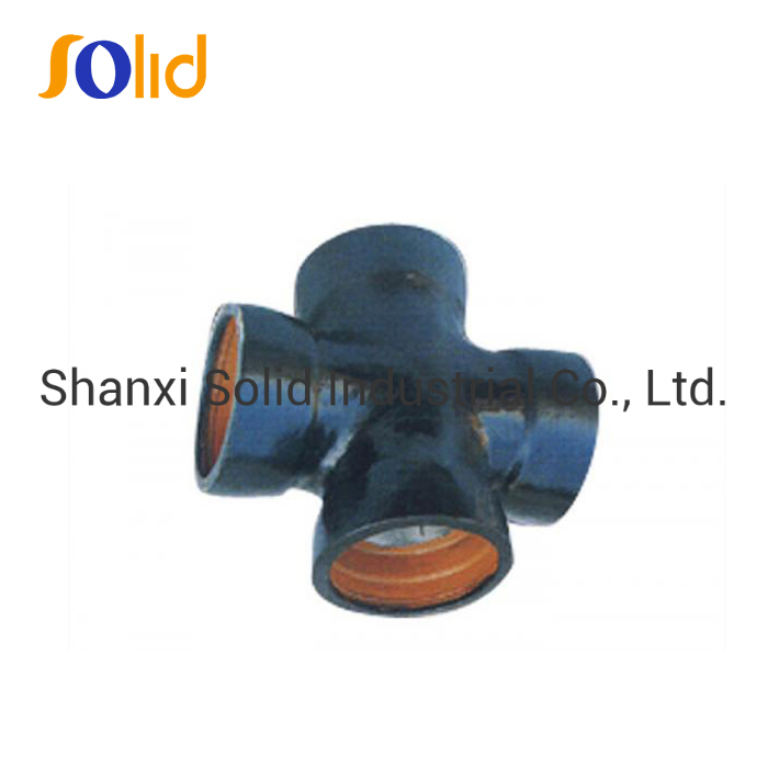 ISO2531/En545 Ductile Iron Tyton All Socket Cross with Zinc Layer Bitumen Coating