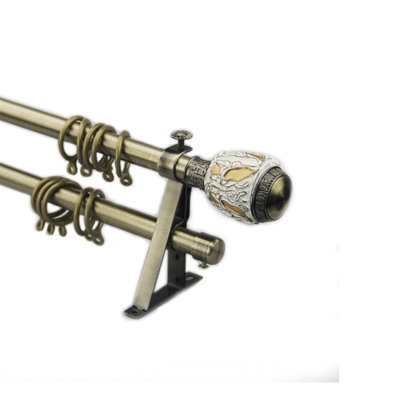 High Quality Modern European Style 16-19mm Telescopic Roman Decorative Head Curtain Rod