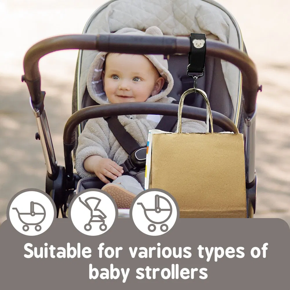Baby Stroller Hook with Cute Bear Design