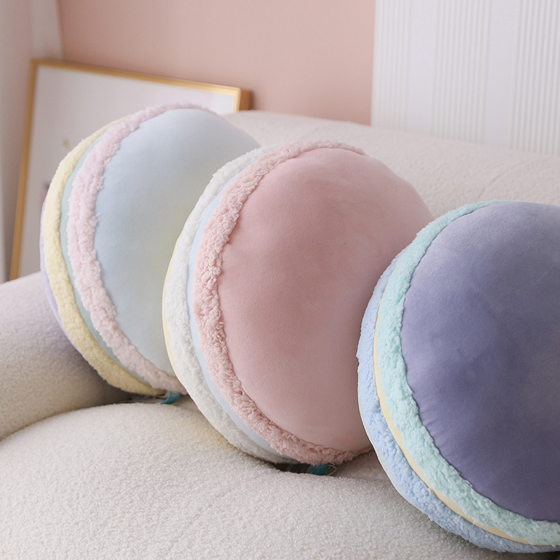 Macaroon Cookie Shape Cushion Hugging Pillow Sofa Bed Room Decorative Throw Pillow