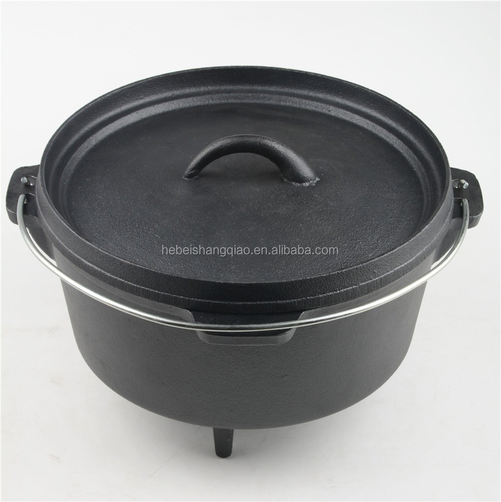 Чугунный кемпинговый котелок Dutch Oven 9 кварт с крышкой