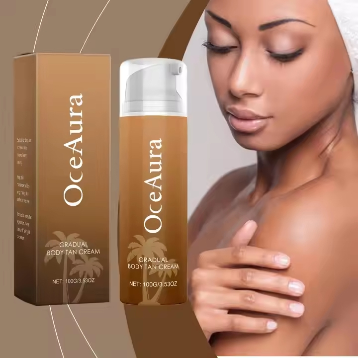 Dark Black Bronzer Tanning Lotion for Glowing Skin Gradual Bronzing Sunless Self Tanner Lotion