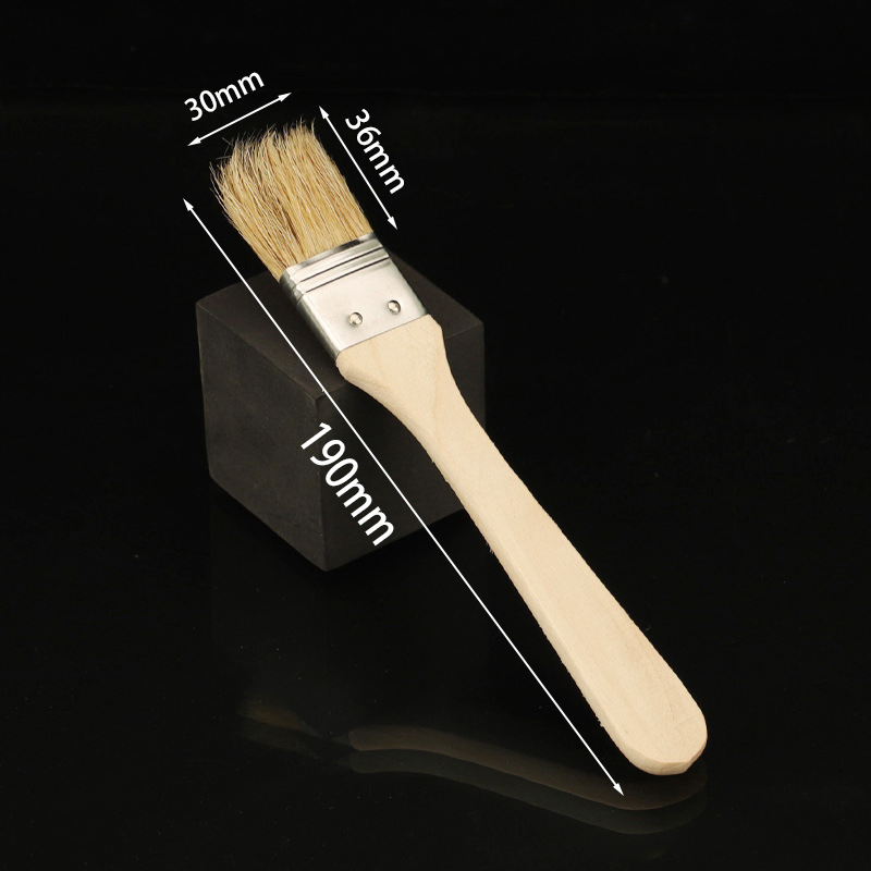 Белая нейлоновая кисть для художника, деревянная ручка