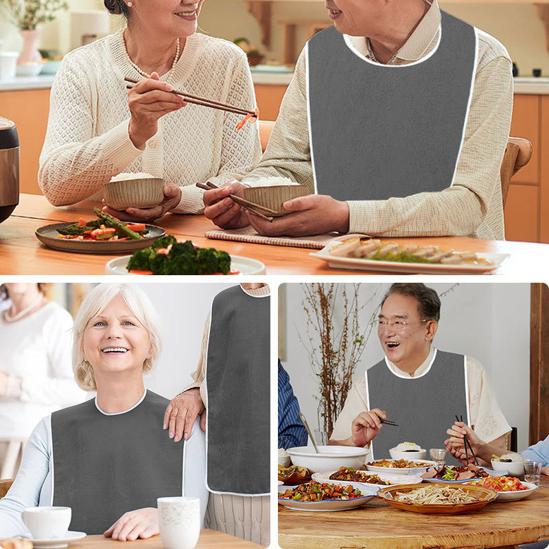 New Pocket Waterproof and Stain-Resistant Adult and Elderly Waterproof and Stain-Resistant Dietary Fabric Bib