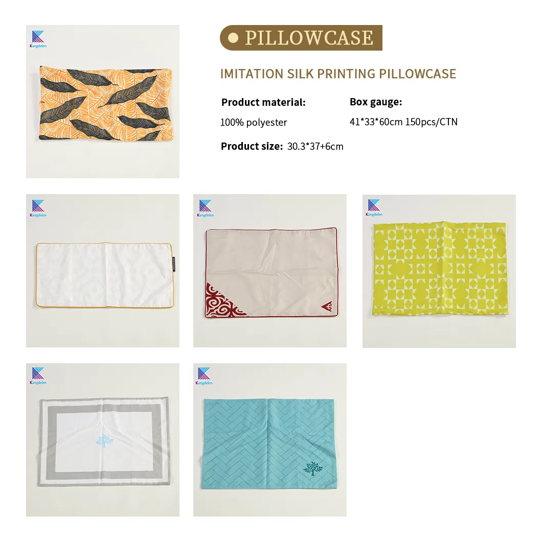 Factory Supply Multiple Color Home Decorative Throw Case Washable Polyester Bed Pillow Cover