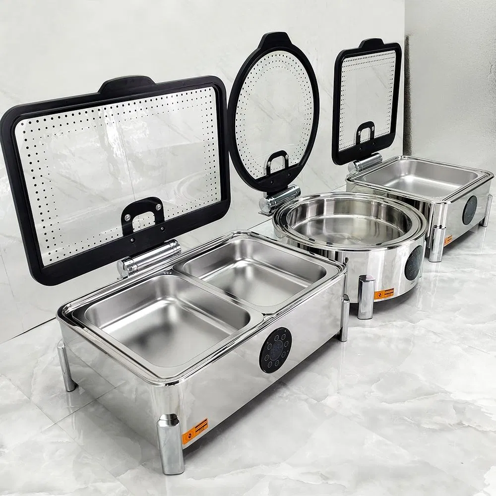 High Quality Hotel Supply Food Warmers CNC Intelligent Stainless Steel Chafing Dish