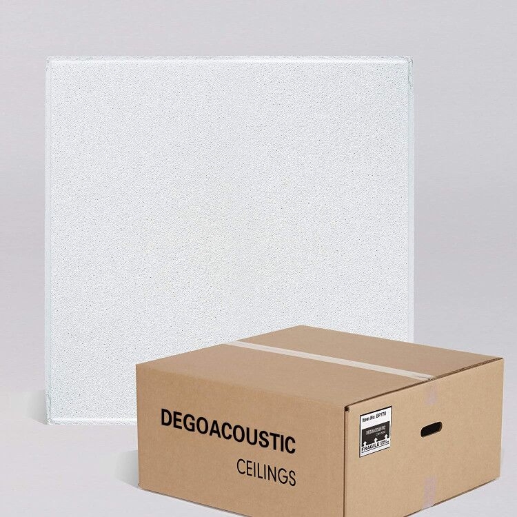 Smooth White Surface Fiberglass Wool Ceiling Tiles