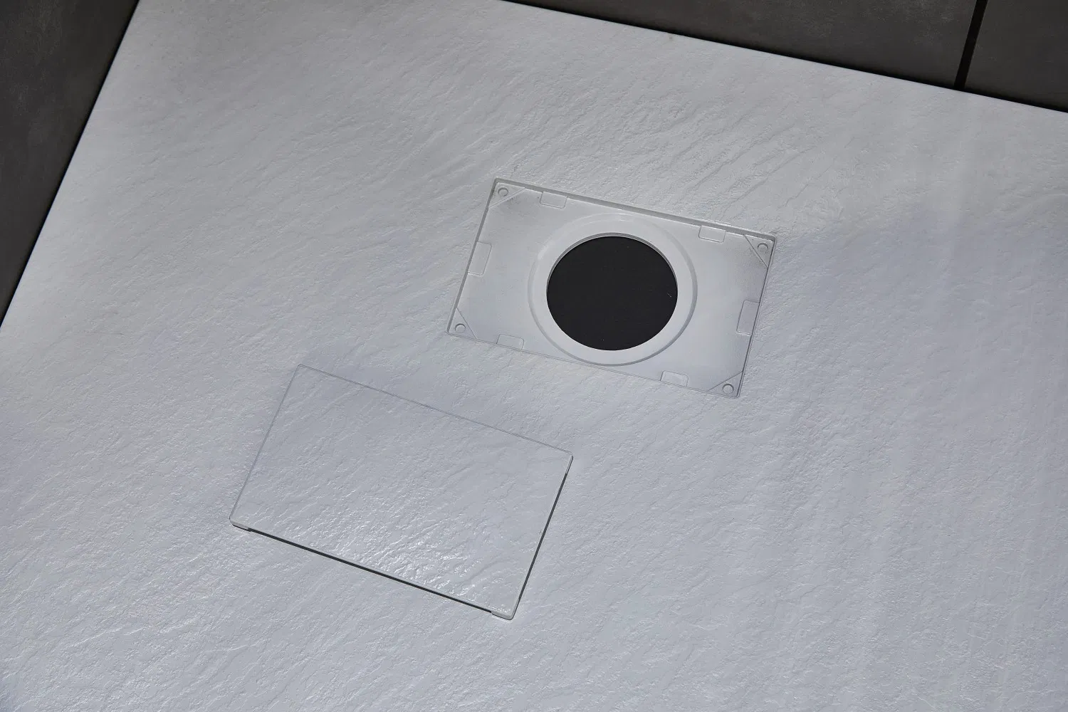 Anti-Slip Rectangular White SMC Shower Tray