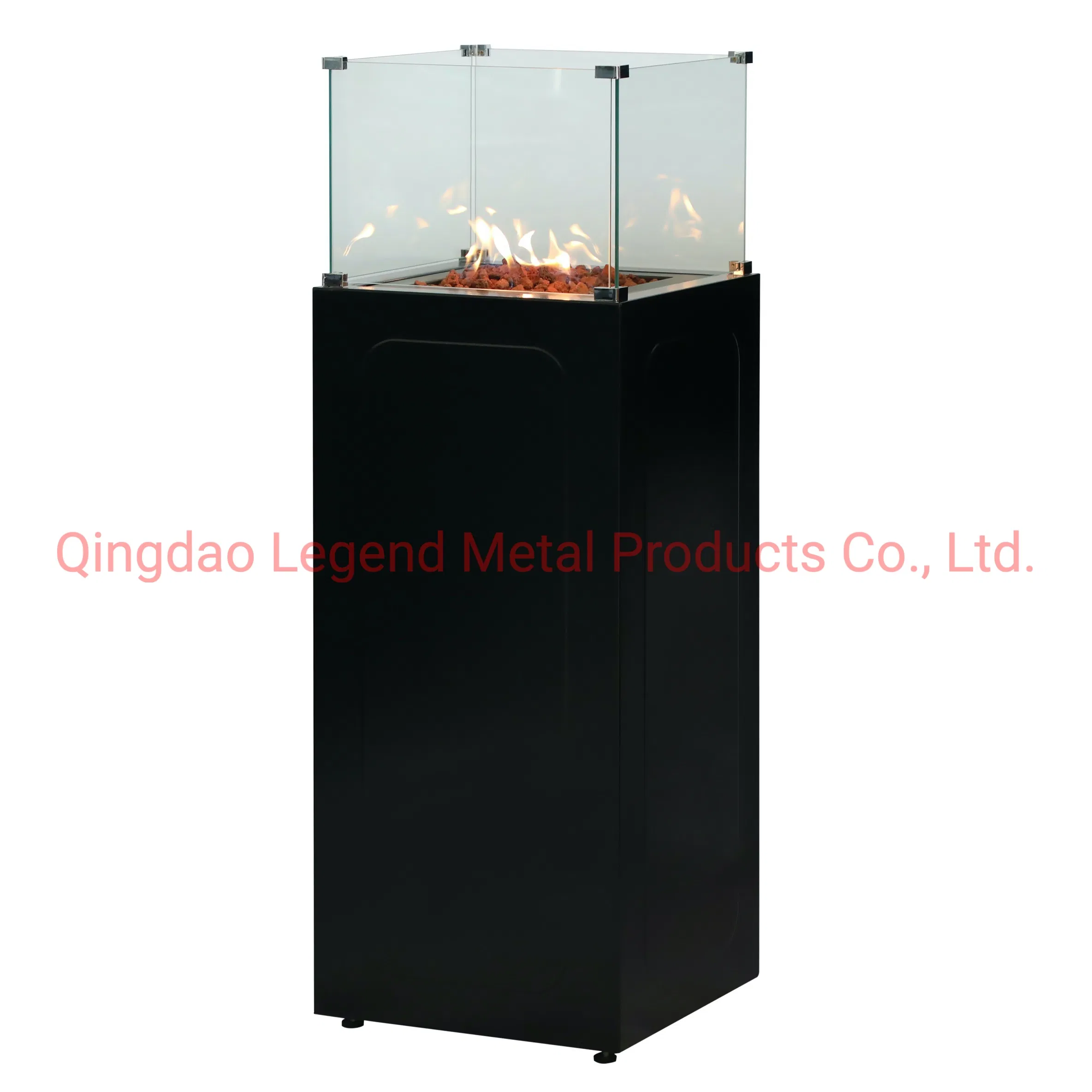 Butane Propane Gas Fire Pit for Outdoor Garden with Glass View Flame