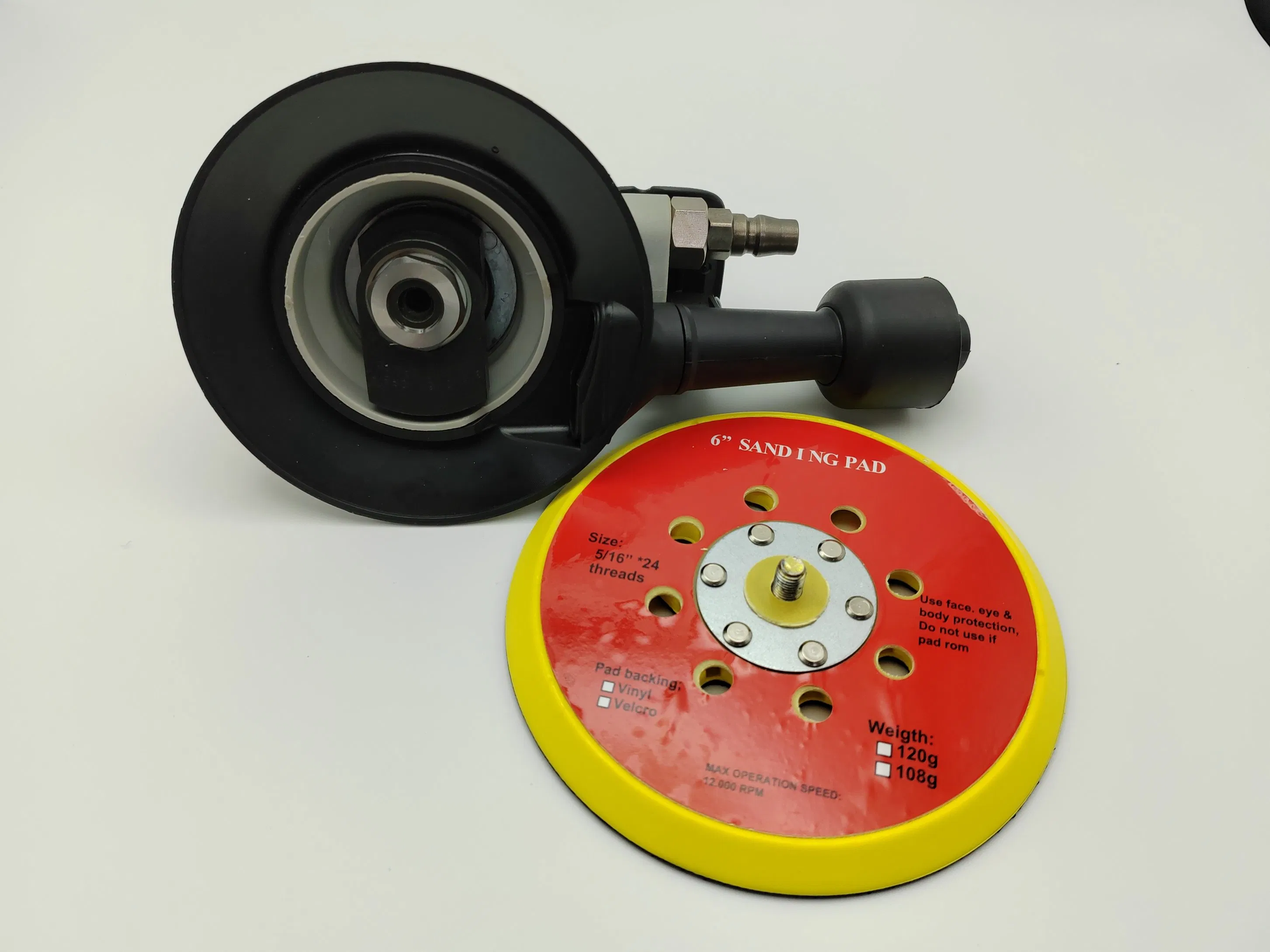 6 Inch Central Vacuum Air Sander Machine Plam Orbital Sander Tool Kit Power Tool Polisher for Car Surface