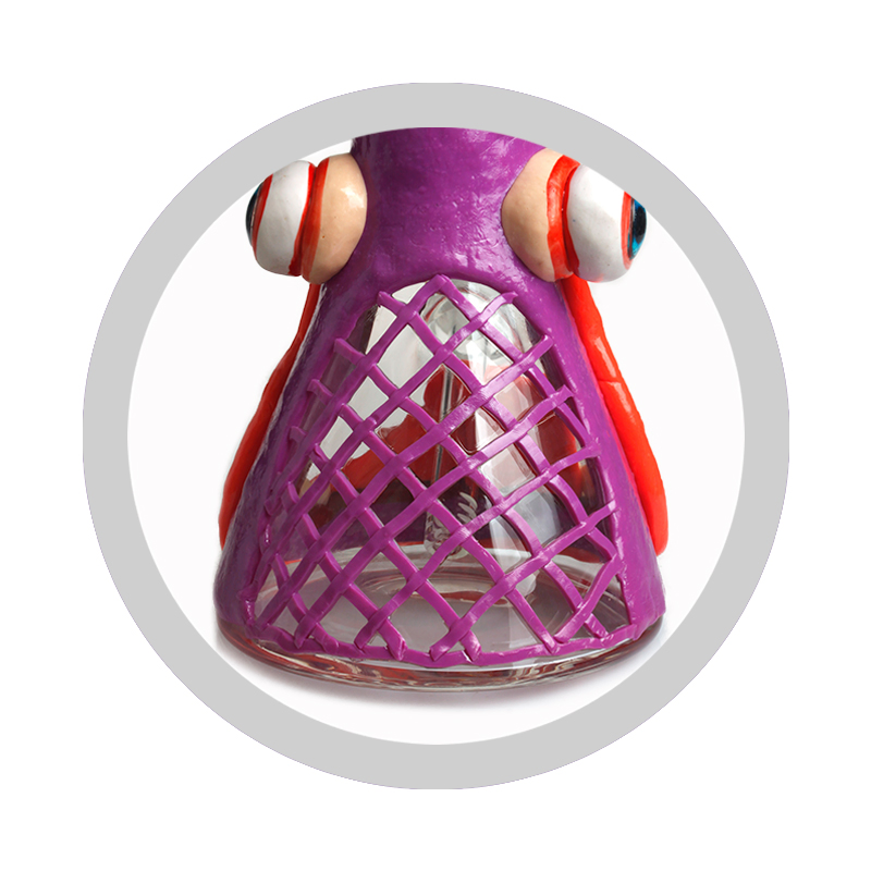 Hot Sell Phoenix Wholesale 7mm Big Beaker Thick Heavy 3D Hand Painting Monster Glass Shisha Hookah Smoking Water Pipe