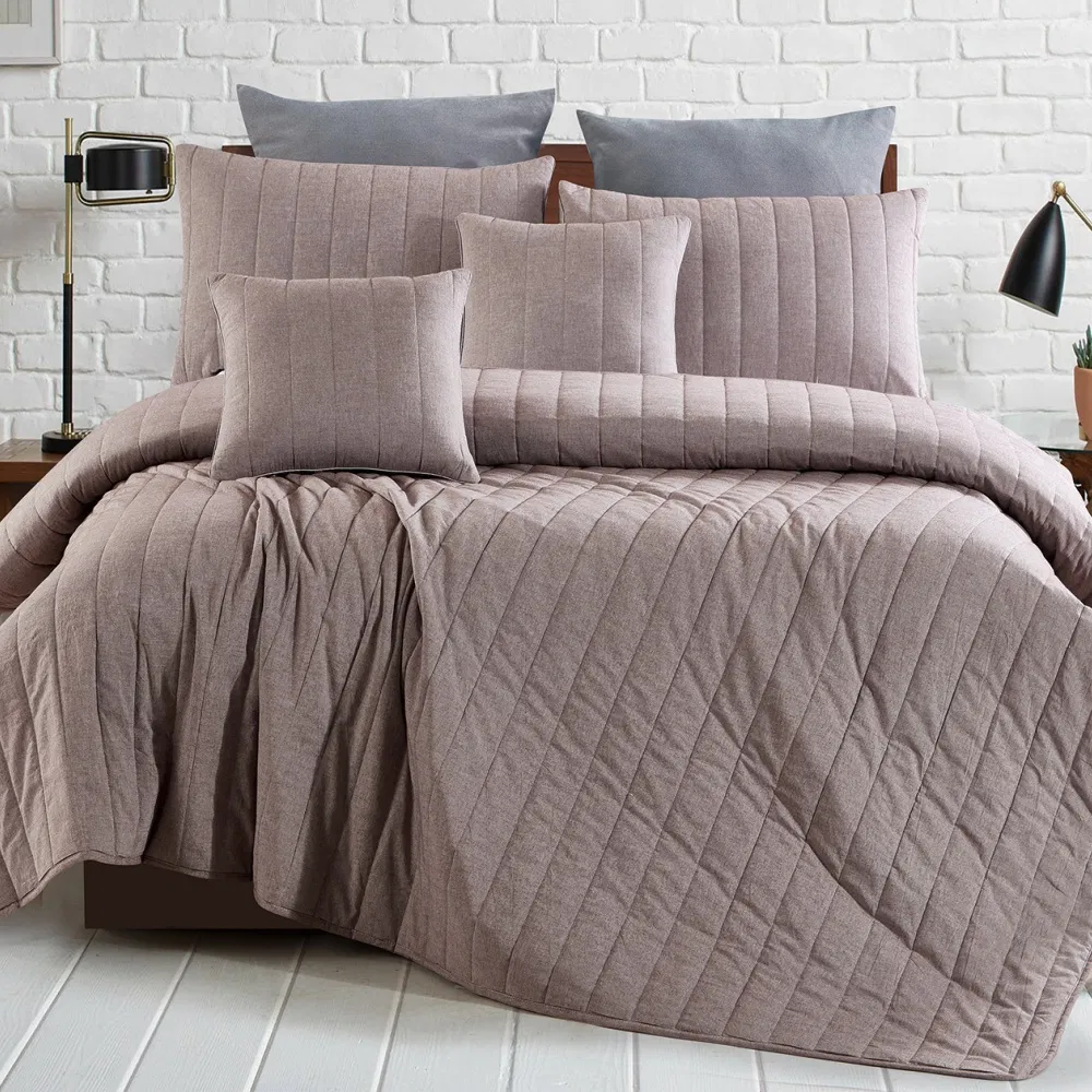 Double-Sided 100% Microfiber Summer Bed Quilt Set/Quilting Bedspread Custom