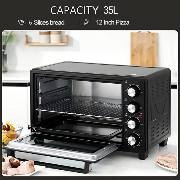 Home Appliance Free Standing Electric Pizza Bakery Mini Rotary Air Fryer Oven
