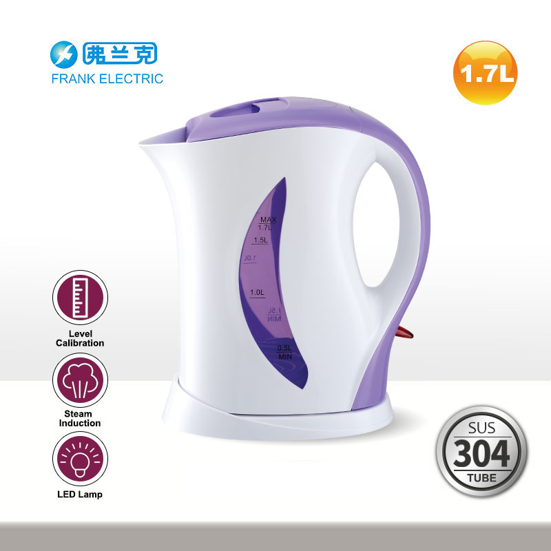 Plastic 1.7L 2200W Fast Boiling Electric Kettle with GS CB