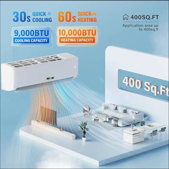 9000-24000BTU Inverter Split Wall Mounted Air Conditioner for Room Cooling+Heating