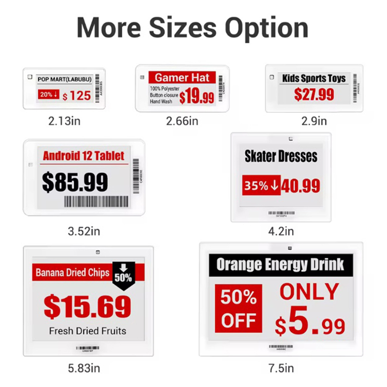 Black White Red E-Paper Electronic Price Tag 3.52inch E-Ink Price Tag Display
