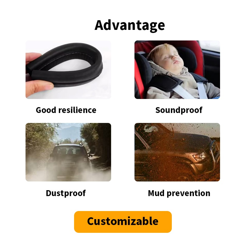 Customized EPDM Car Door Rubber Seal Strip