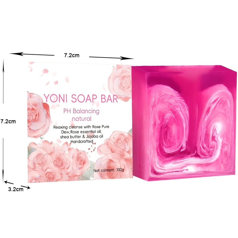Yoni Soap Bar pH Balancing 100% Natural Rose Extract Handcrafted Soap