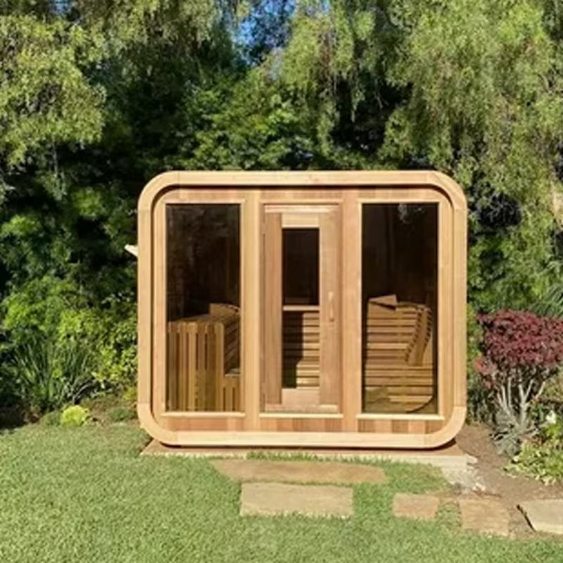 Modern Wood Infrared Home Sauna for Villa and Apartment Sanitary Ware Use