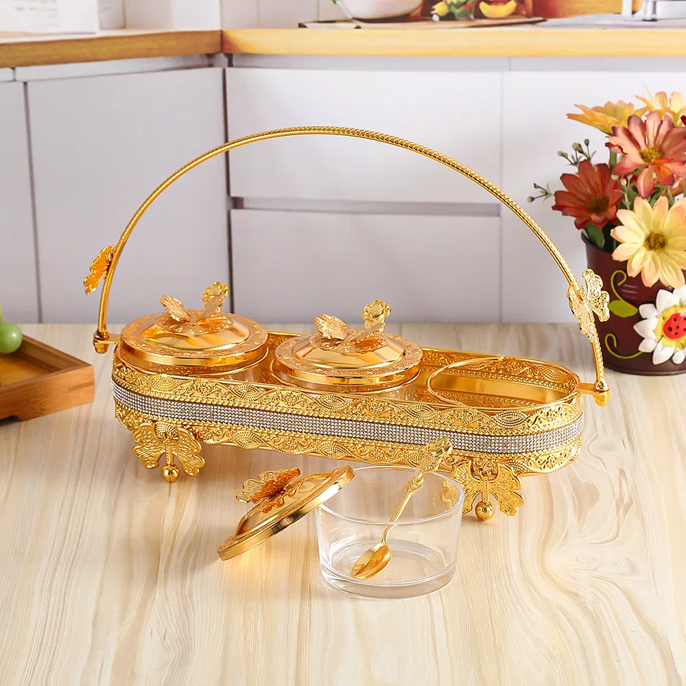 Kitchen Equipment Golden Nordic Fruit Storage for Home Living Room Tray