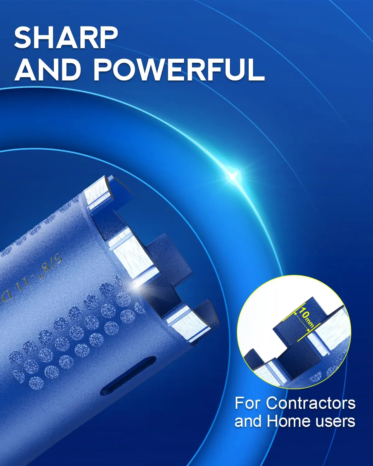 Diamond Core Drill Bits - 1-3/8 Inch with 5/8-11 Thread Granite Hole Saw Dry or Wet Drilling