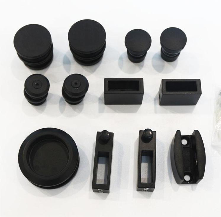 Matt Black Glass Door Slide System Shower Sliding Door Rollers System