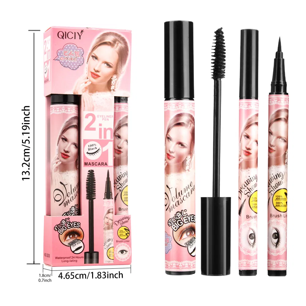 Waterproof Thick Long Curling Silicone Brush Head Three-Dimensional Natural Eyeliner+Msacara