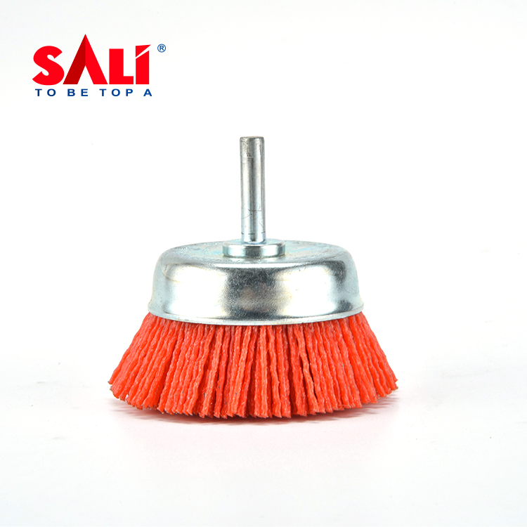 Sali High Quality 75mm Nylon Wire Cup Brush with Shank