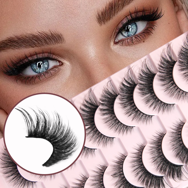 2.3D Volume Strip Lashes with Lash Glue Set - Easy to Apply & Lightweight