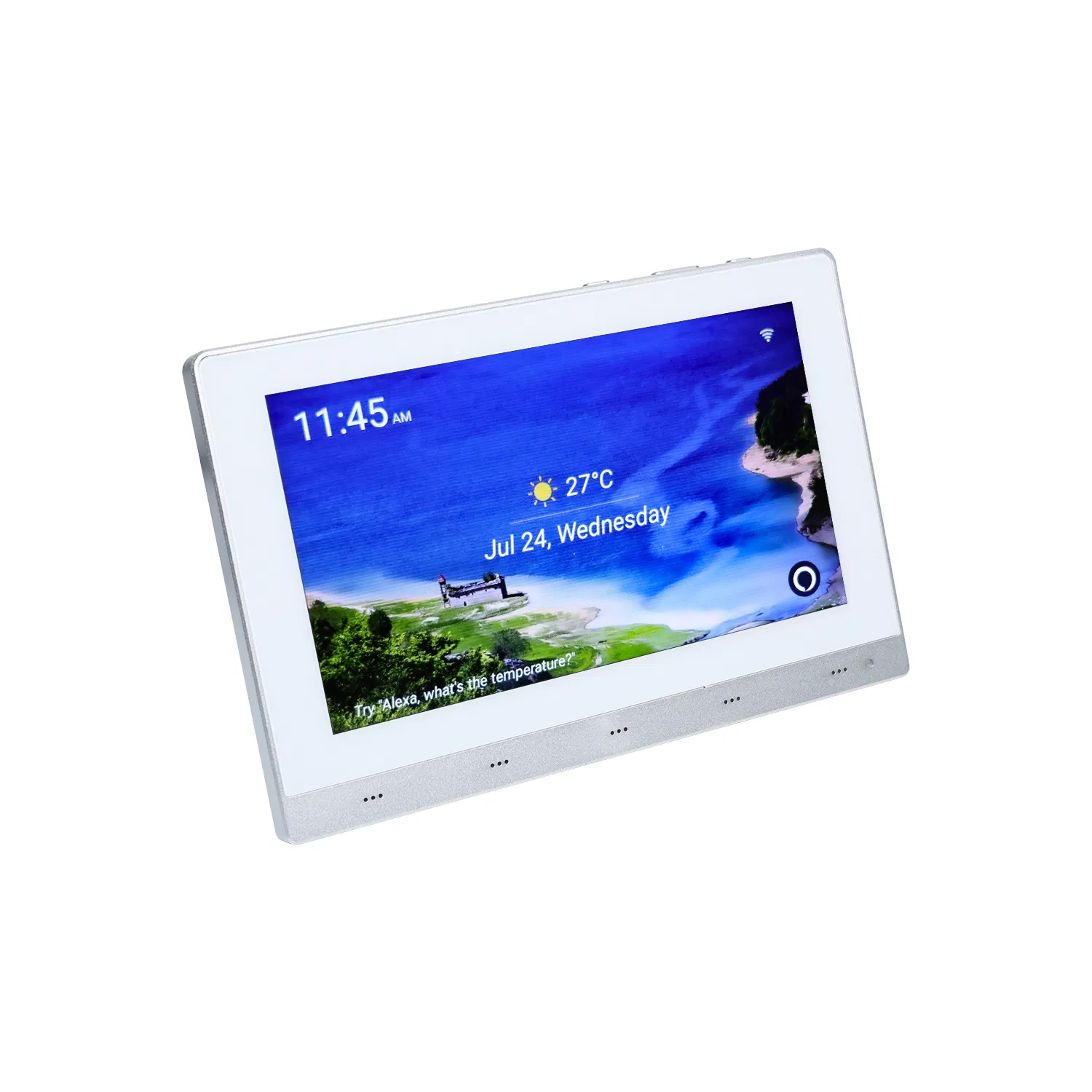 8 Channel 7 Inch Smart Home 8*30W Bluetooth Wall Amplifier with Alexa/Android 11 for Background Music Amplifier with Voice Control