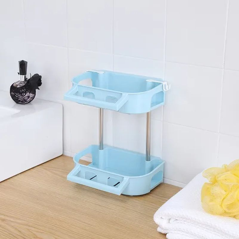 Plastic Rack Multi-Function Organizer Rack for Bathroom Kitchen Two Layer Durable Hh008_6