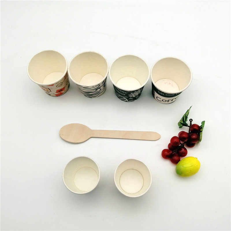 Disposable 8oz Custom Printed Single Wall Ice Cream Cup Biodegradable Coffee Cup