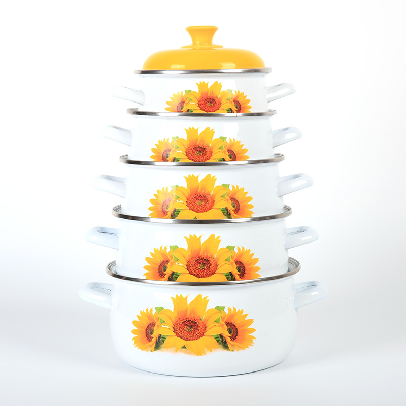 Enamel Casserole Cookware Sets Cooking Pot