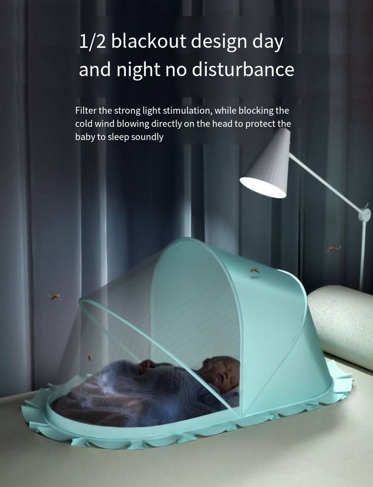2023 Hot Selling Luxury Foldable Mosquito Net Baby Crib Kids Bed Canopy Cover Net for Travel, Home