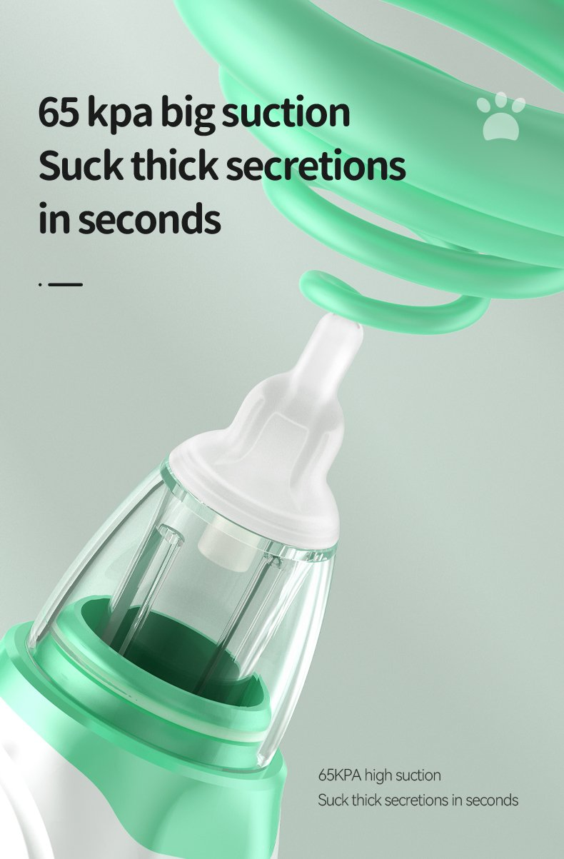 Adjustable Infant Nose Cleaner Baby Electric Nasal Aspirator with Soft Suction Nozzle