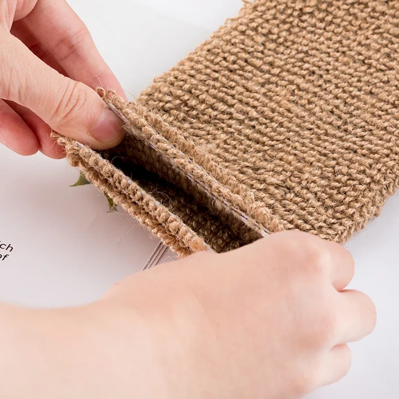 Eco Friendly Natural Hemp Exfoliating Bath Mitt Glove Sponge and Scrubbing Hemp Glove for Body Scrubber Bath Shower Gloves Mitt