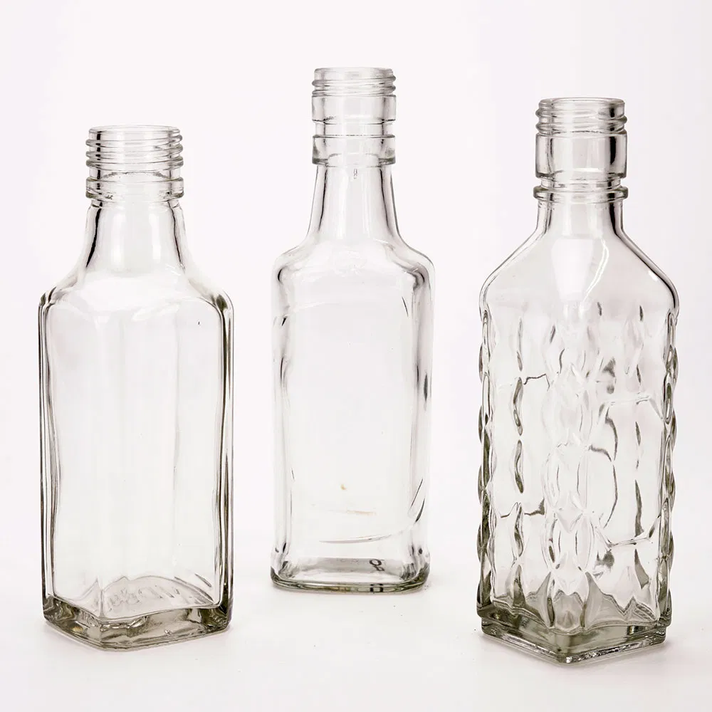 Square Drinking Glass Bottle Liuqor Bottle