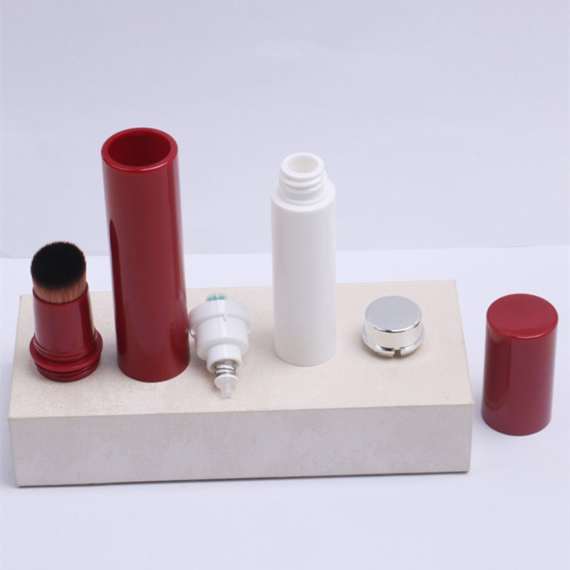 Single Oblique Head Foundation Brush Short Rod Flat Soft Hair Kabuki Foundation Brush for Liquid