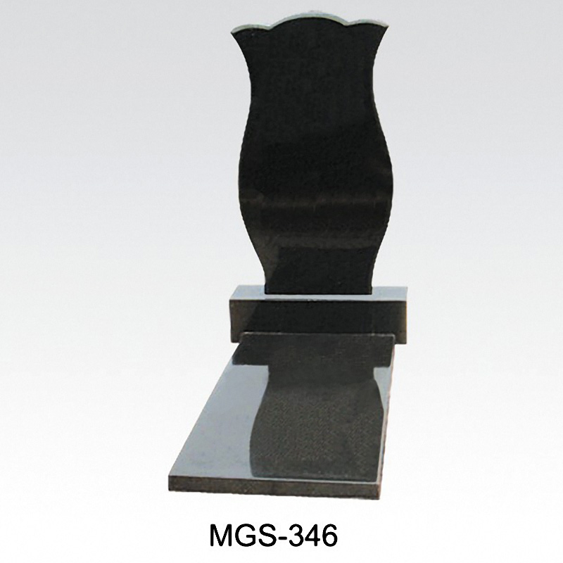 Russia Ukraine Black Big Size Luxury Single Monument Tombstone with Column for Cemetery