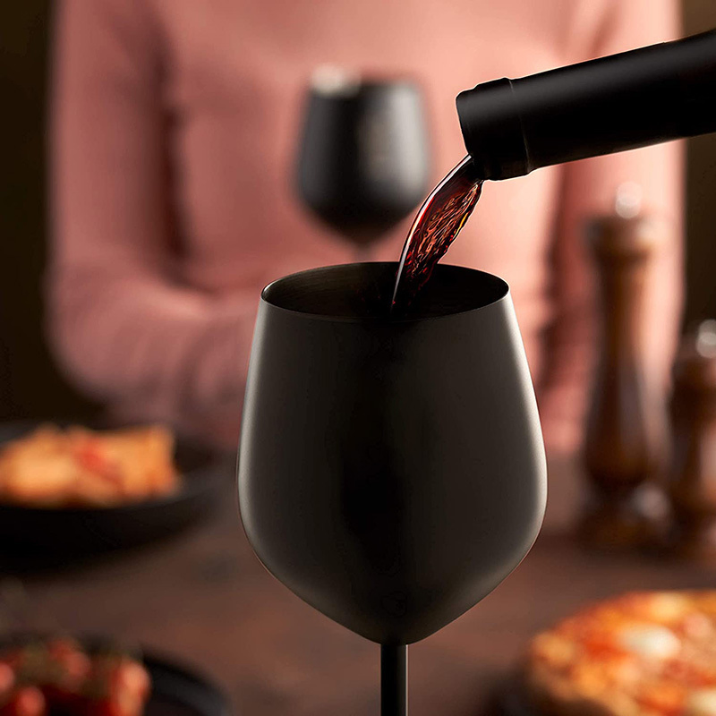 500ml/18oz Stainless Steel 304 Goblets Reusable Toasting Glasses Tall Wine Glasses Champagne Glasses Holiday Gifts Stainless Steel Wine Cups