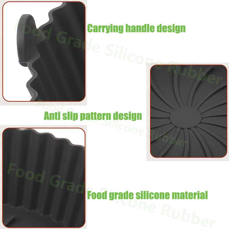 Customized Logo Waterproof Air Fryer Silicone Liner for Baking