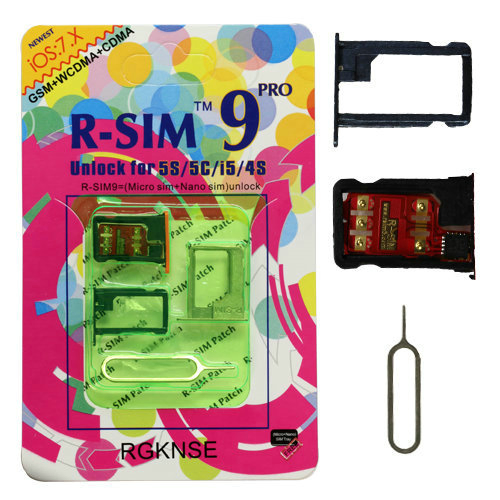 R-SIM 9c Cellphone Tools Unlock Nano/Micro SIM Card for ISO iPhone 4S/5/5c/5s