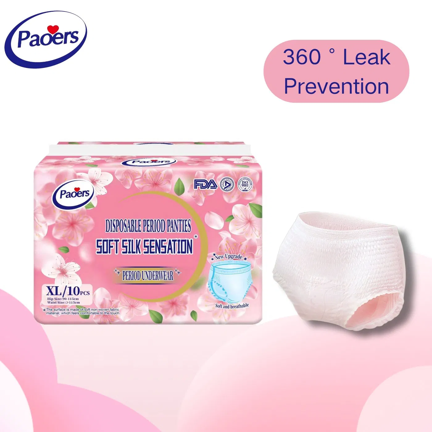 Women Wearing Ladies Panty Diapers Underwear Disposable Type Sanitary Napkins Pants with Menstrual Pad Pants Period