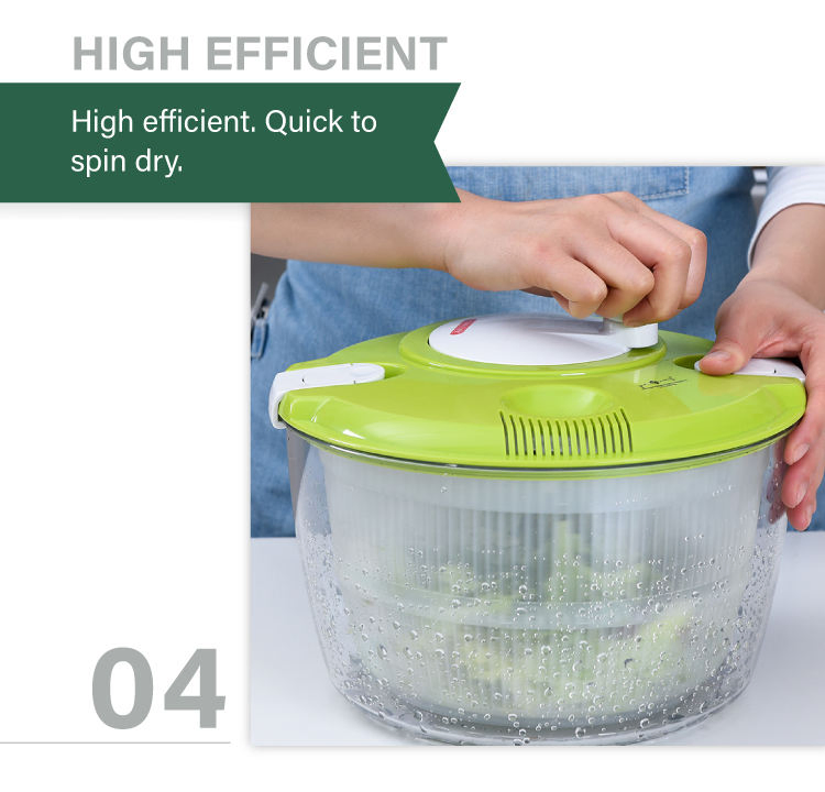 Plastic Manual Fruit and Vegetable Salad Spinner