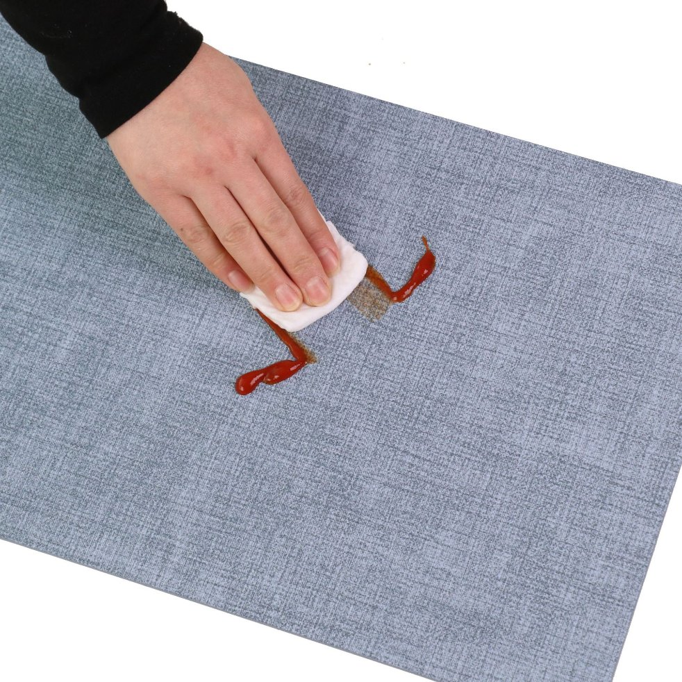 High Quality Luxury Rectangle PU Leather Table Mats Pads Plate Mat Placemat for Kitchen Dining Waterproof Oil Edged Placemats