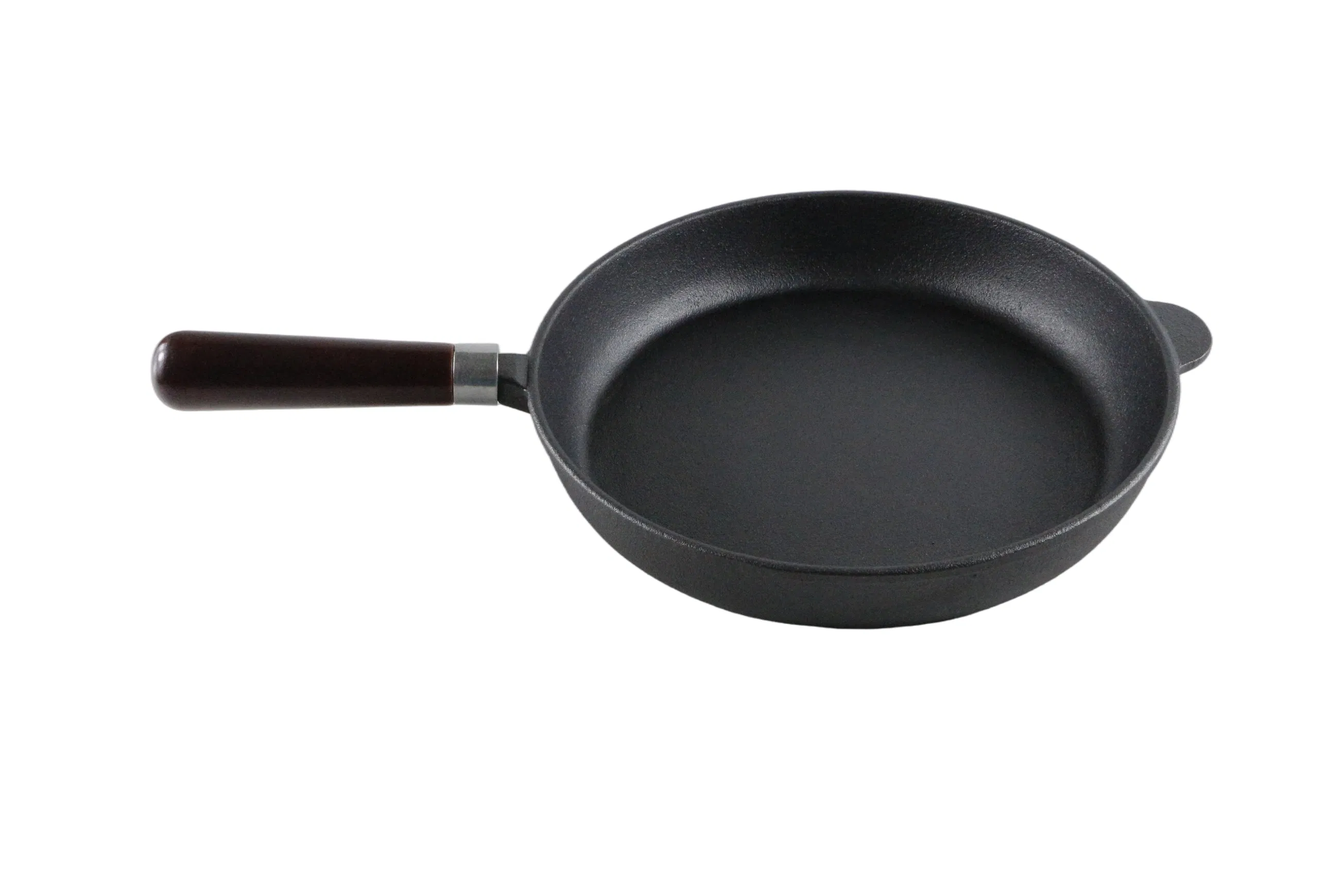 Чугунная сковорода с антипригарным покрытием и ручкой